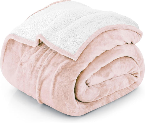 Florida Sherpa Flannel Blanket For All Season Warm and Super Soft For Double Bed 300 GSM - Brown